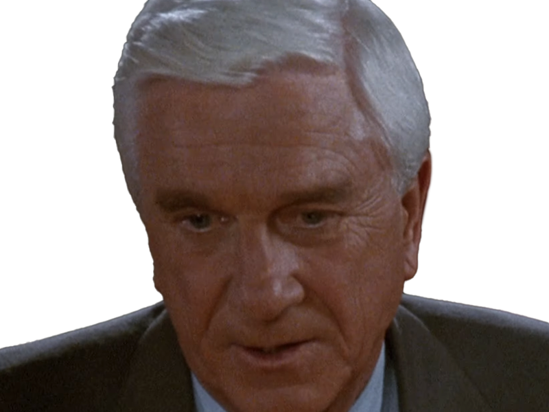 frank drebin policier inspecteur yatilunflic thenakedgun films saga comedie leslie nielsen acteur homme vieux comique