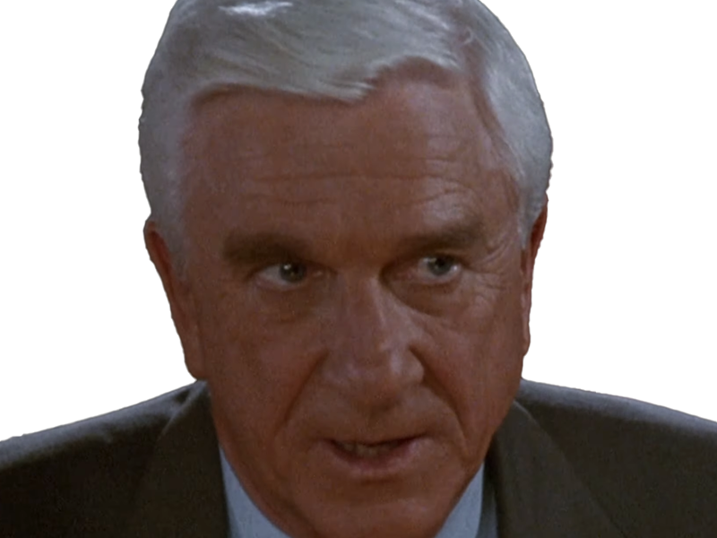 frank drebin policier inspecteur yatilunflic thenakedgun films saga comedie leslie nielsen acteur homme vieux comique