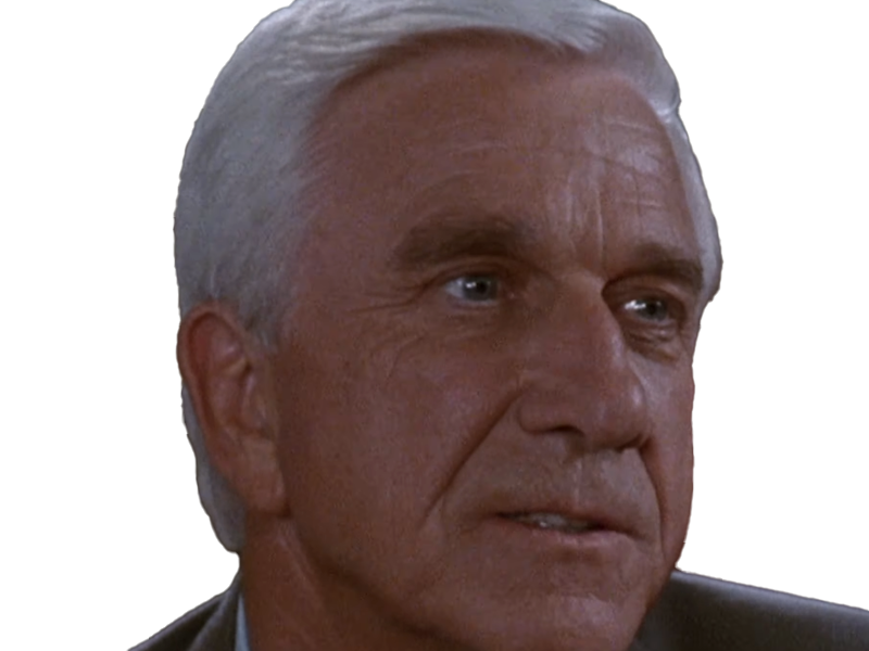 frank drebin policier inspecteur yatilunflic thenakedgun films saga comedie leslie nielsen acteur homme vieux comique