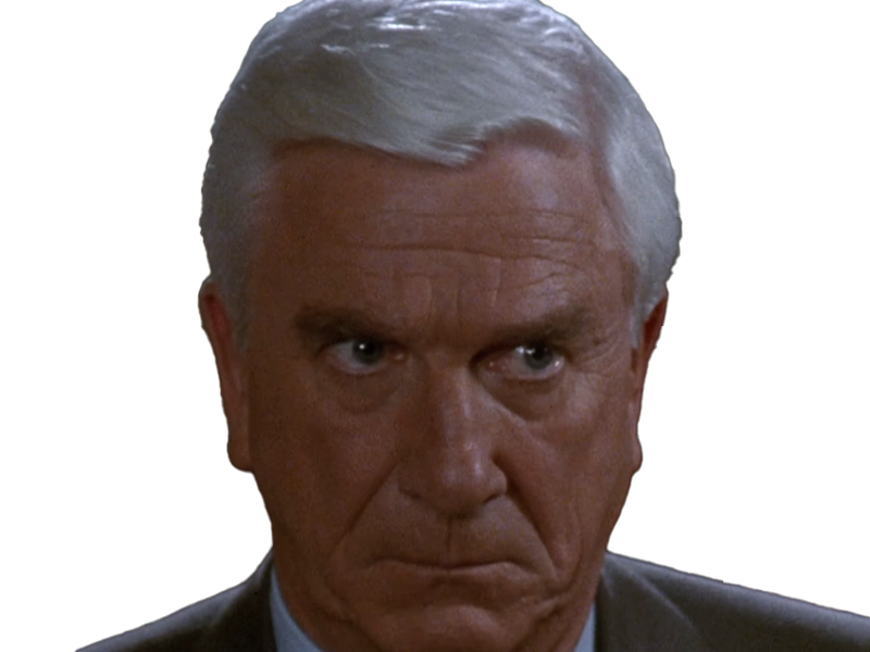 frank drebin policier inspecteur yatilunflic thenakedgun films saga comedie leslie nielsen acteur homme vieux comique