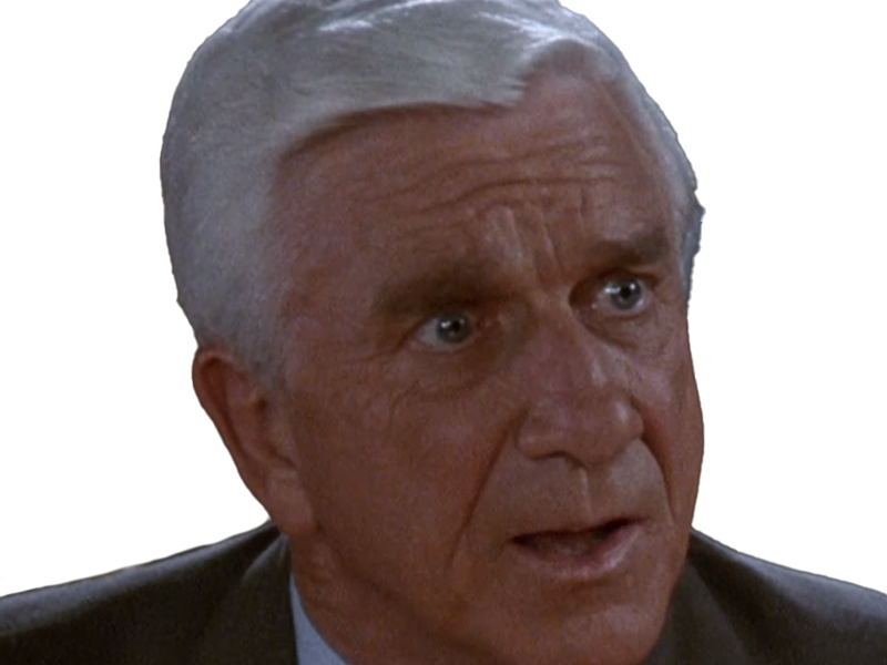 frank drebin policier inspecteur yatilunflic thenakedgun films saga comedie leslie nielsen acteur homme vieux comique