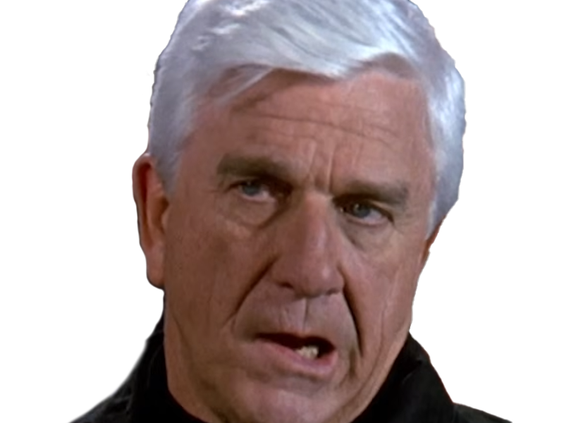 frank drebin policier inspecteur yatilunflic thenakedgun films saga comedie leslie nielsen acteur homme vieux comique