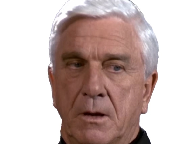 frank drebin policier inspecteur yatilunflic thenakedgun films saga comedie leslie nielsen acteur homme vieux comique