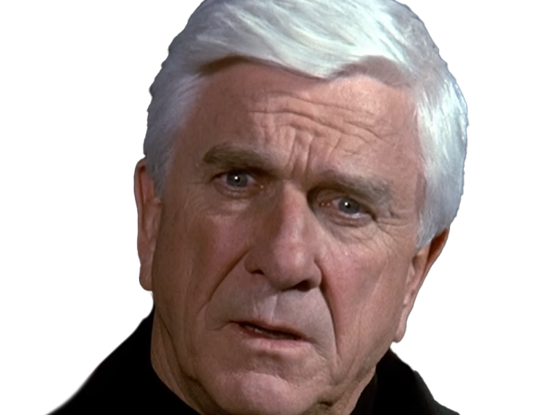 frank drebin policier inspecteur yatilunflic thenakedgun films saga comedie leslie nielsen acteur homme vieux comique