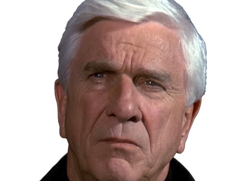 frank drebin policier inspecteur yatilunflic thenakedgun films saga comedie leslie nielsen acteur homme vieux comique