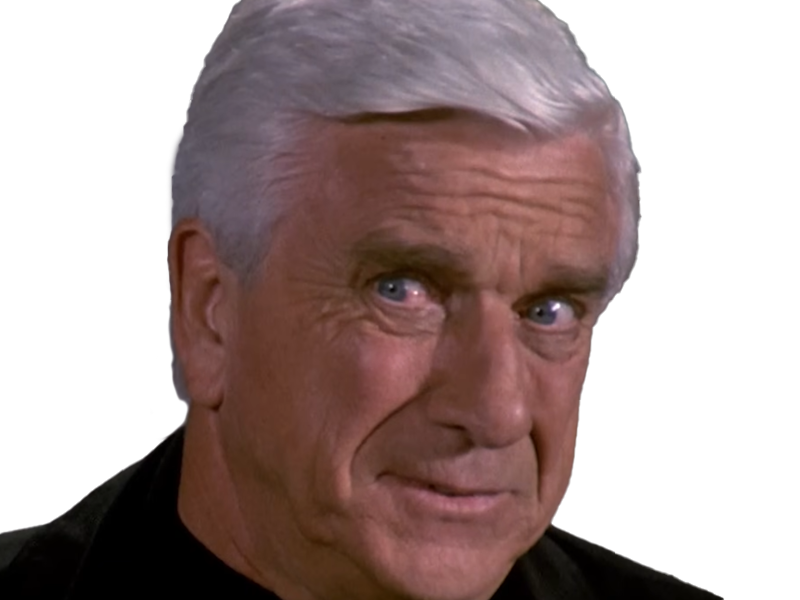 frank drebin policier inspecteur yatilunflic thenakedgun films saga comedie leslie nielsen acteur homme vieux comique