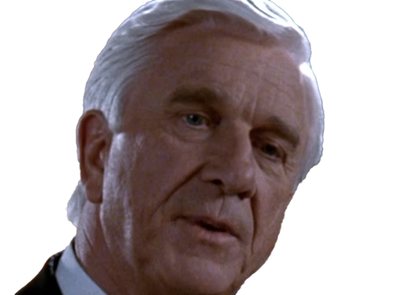 frank drebin policier inspecteur yatilunflic thenakedgun films saga comedie leslie nielsen acteur homme vieux comique