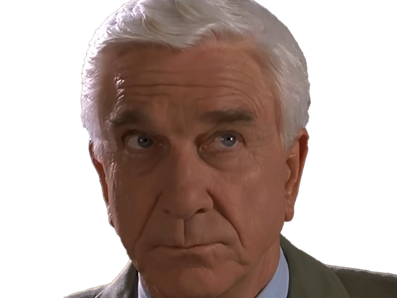 frank drebin policier inspecteur yatilunflic thenakedgun films saga comedie leslie nielsen acteur homme vieux comique