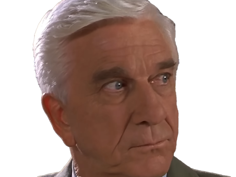 frank drebin policier inspecteur yatilunflic thenakedgun films saga comedie leslie nielsen acteur homme vieux comique