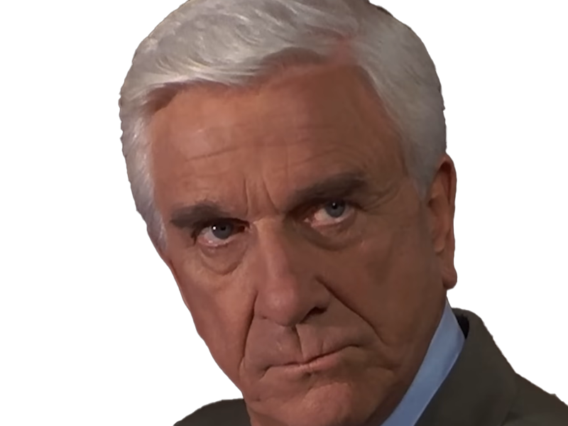 frank drebin policier inspecteur yatilunflic thenakedgun films saga comedie leslie nielsen acteur homme vieux comique