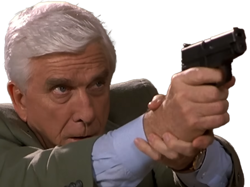 frank drebin policier inspecteur yatilunflic thenakedgun films saga comedie leslie nielsen acteur homme vieux comique