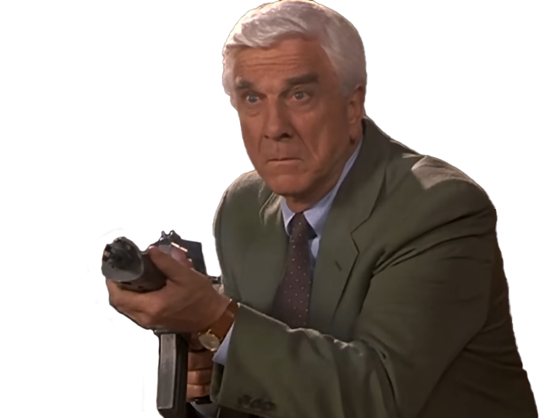 frank drebin policier inspecteur yatilunflic thenakedgun films saga comedie leslie nielsen acteur homme vieux comique