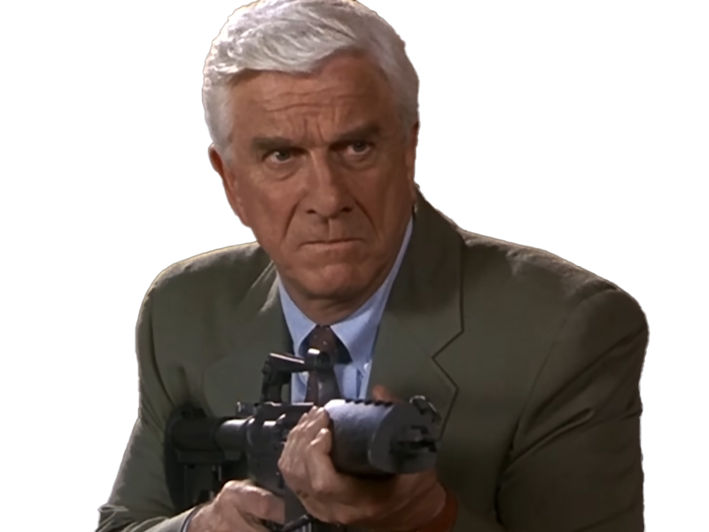 frank drebin policier inspecteur yatilunflic thenakedgun films saga comedie leslie nielsen acteur homme vieux comique