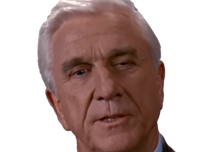 frank drebin policier inspecteur yatilunflic thenakedgun films saga comedie leslie nielsen acteur homme vieux comique