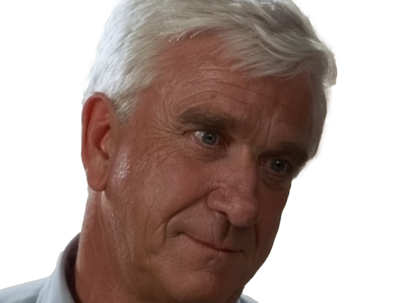frank drebin policier inspecteur yatilunflic thenakedgun films saga comedie leslie nielsen acteur homme vieux comique