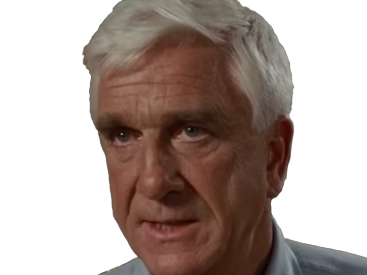 frank drebin policier inspecteur yatilunflic thenakedgun films saga comedie leslie nielsen acteur homme vieux comique