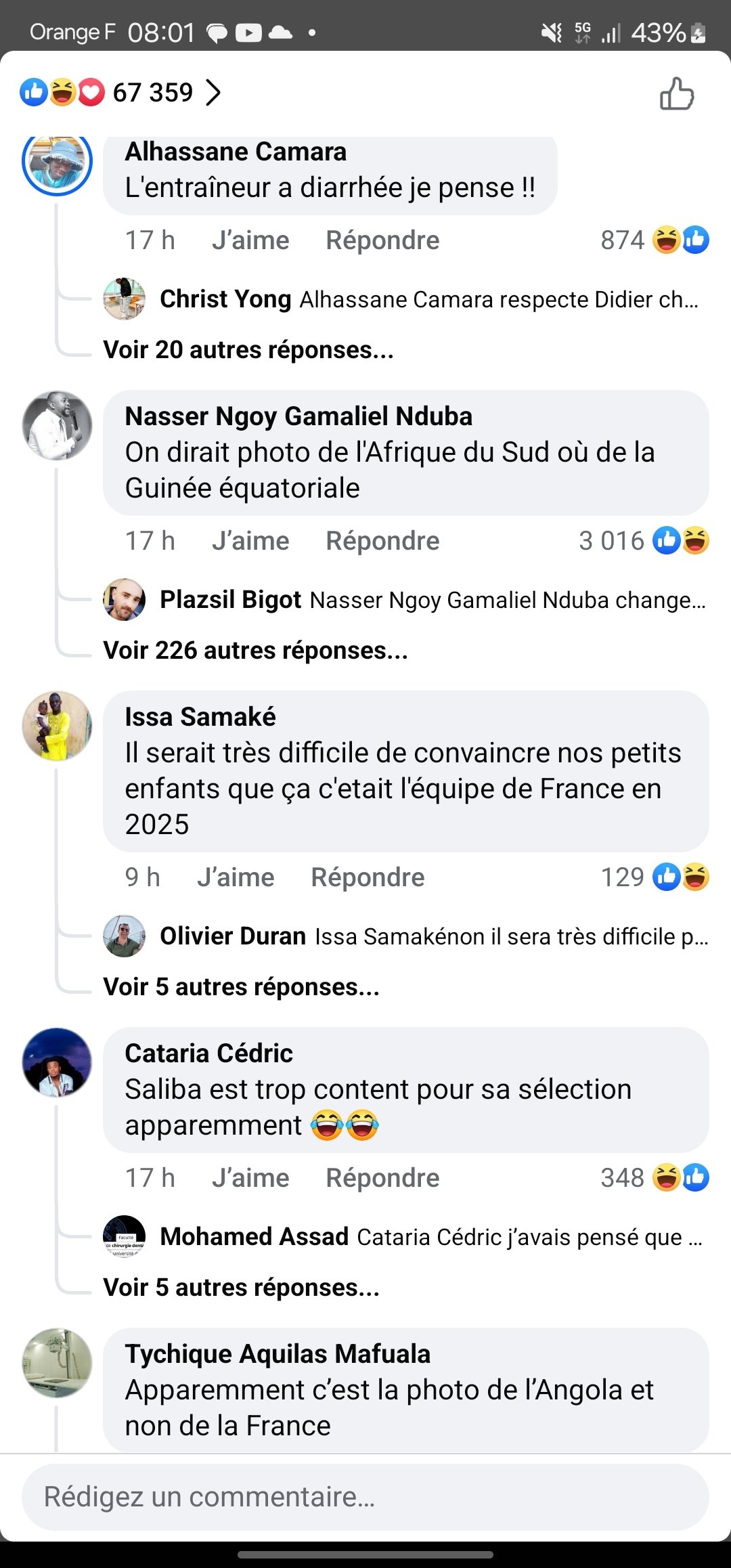 grand remplacement edf football commentaires facebook equipe gr noir afrique