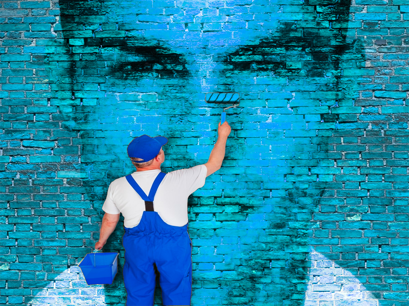 ronaldo blue wall brique brick art qlf paz kc kcorp karmine lol kameto lec serieux