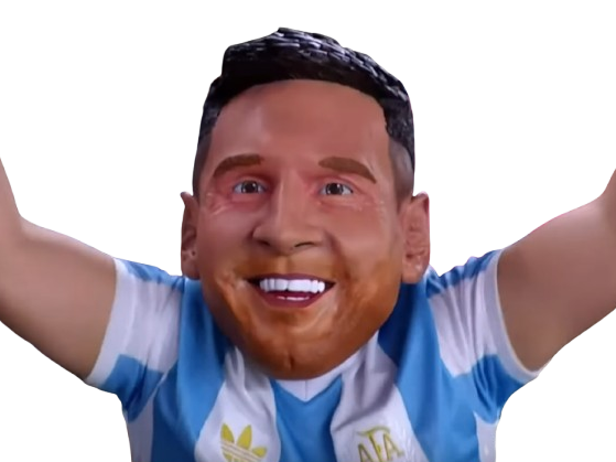 messi leo lionel argentine marionette masque goat victoire