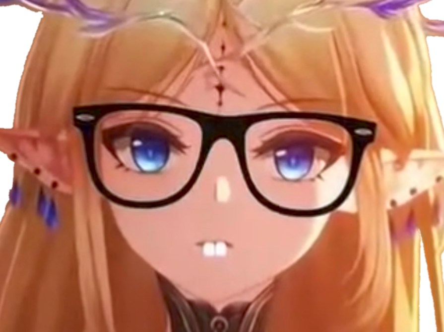 wuthering waves wuwa cartethyia elf elfe blonde lunettes smart glasses intello intelligent dents fleurdelys