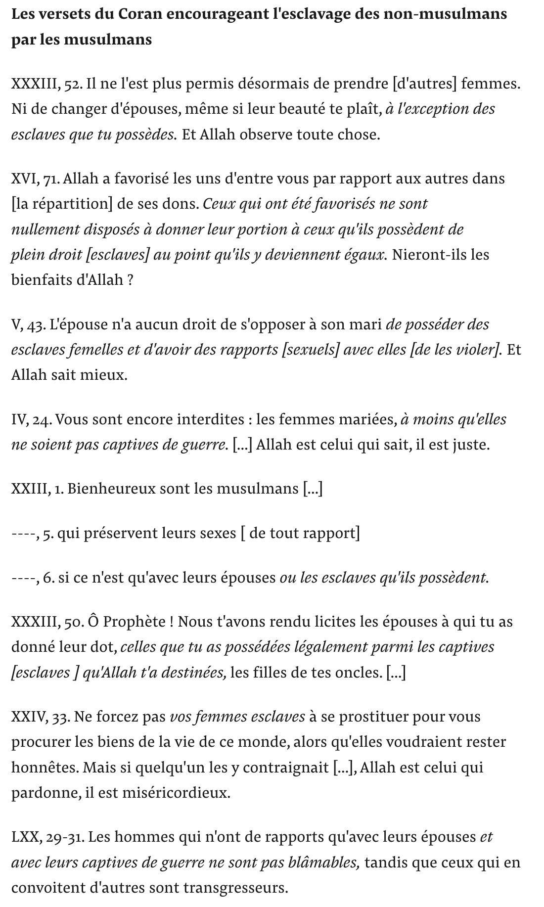 christianisme esclavage christ islam musulmans chretiens esclave tarse bible coran mahomet daesh