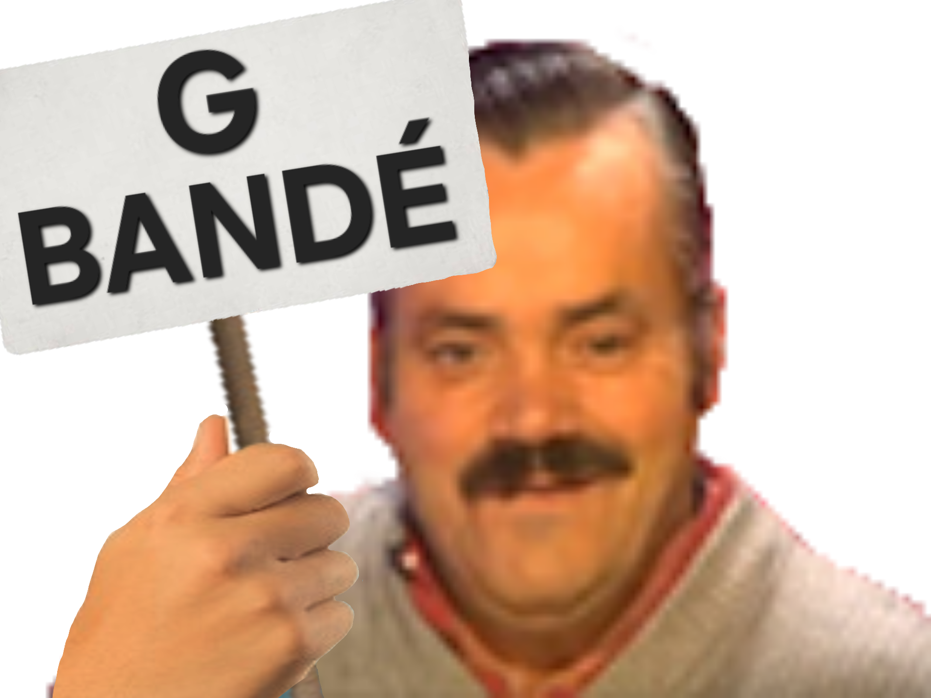 risitas regard fier content panneau pancarte manifestation g bande erection