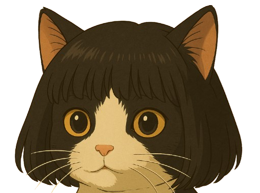 chat perruque cheveux kj loli noir blanc mignon kikoojap ghibli