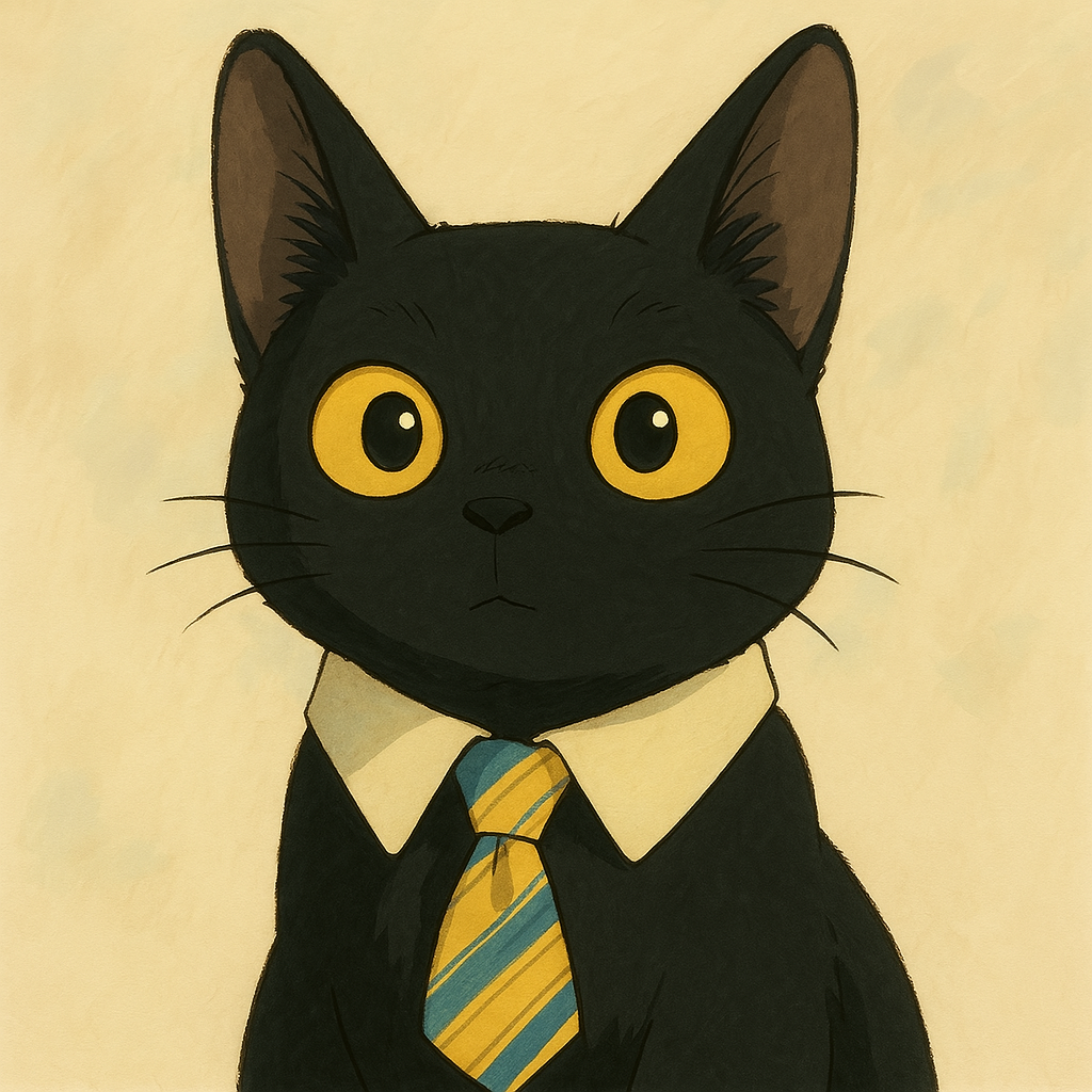 chat noir cravatte ghibli