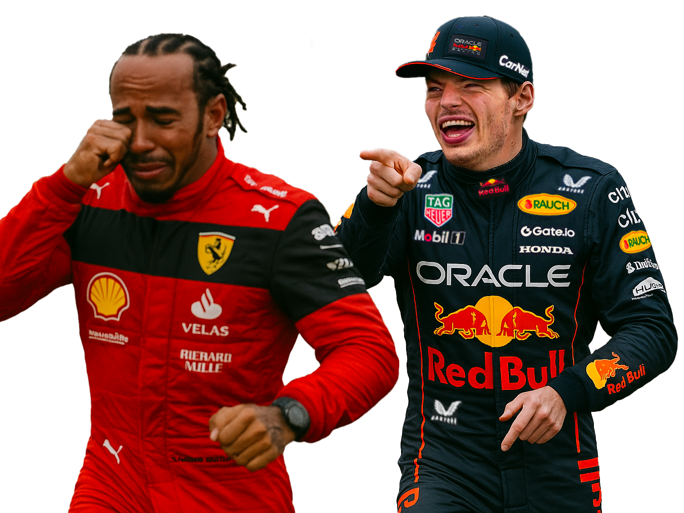 max verstappen formule 1 f1 red bull ferrari lewis hamilton humilie pleure triste rigole rire