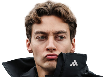 georges russel f1 mercedes moue