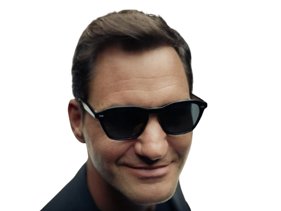 roger federer lunettes soleil oliver peoples sourire elegance goat tennis suisse