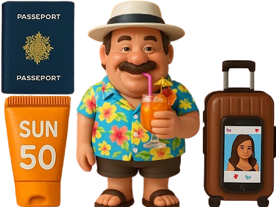 starter pack touriste go expat voyage vacance cocktail passeport bro passport shill latina risitas