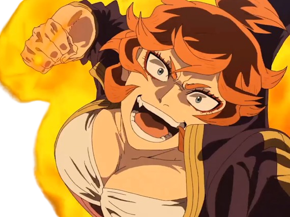 mereoleona vermillion black clover lions flamboyant capitaine compagnie moupe theresa naghene
