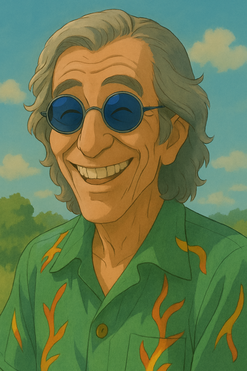 ghibli balkany escroc chemise lunettes bleues