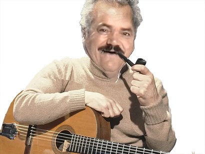 risitas brassens face sourire georges pipe guitare