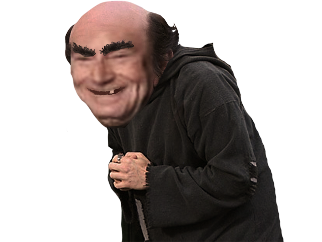 gargamel fou du village dream schtroumpfs jesus sourire vicieux malicieux malsain zinzin tare complotiste schizo