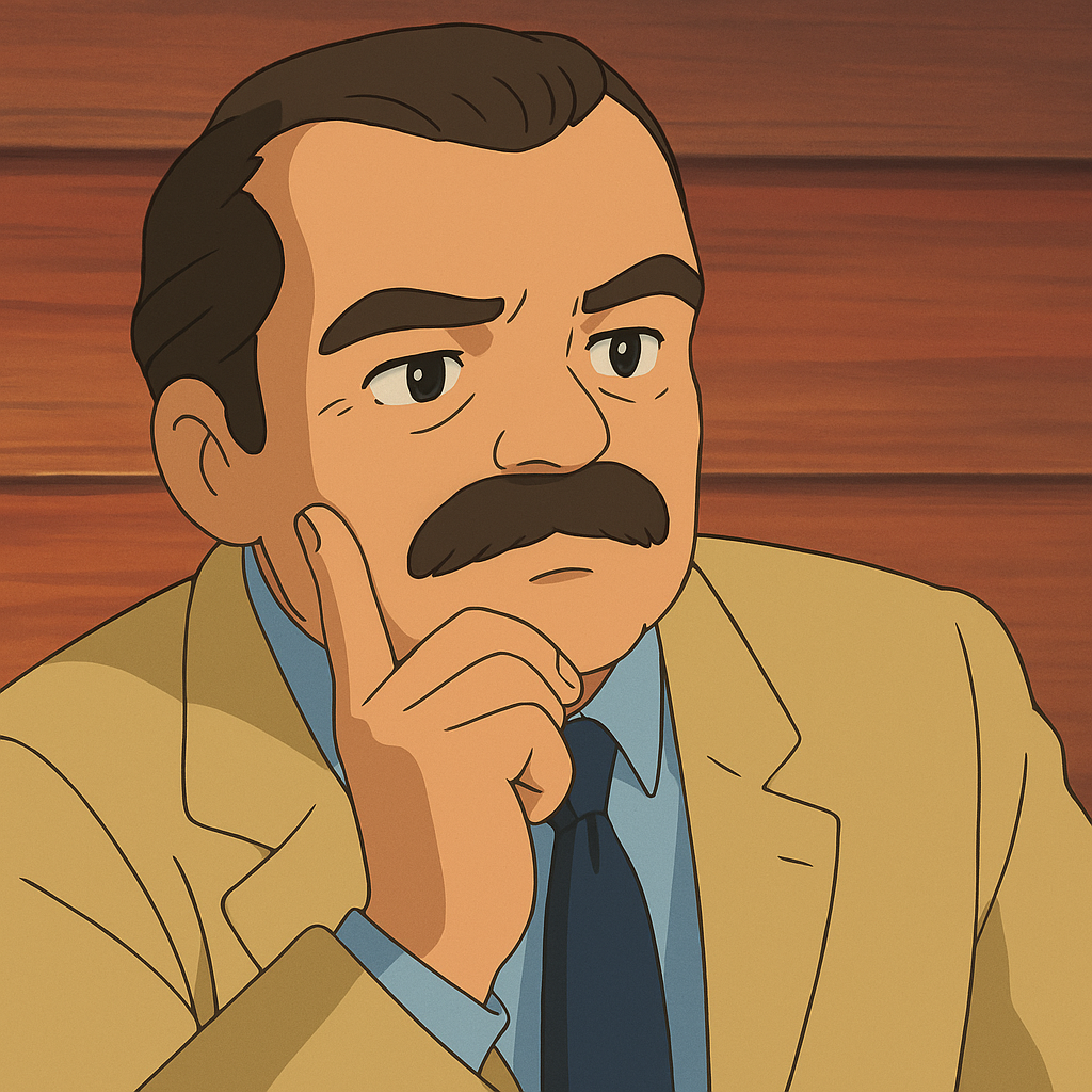 risitas ghibli doigt pensif