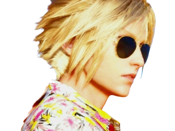 cloud strife ff7 final fantasy vii lunette de soleil plage
