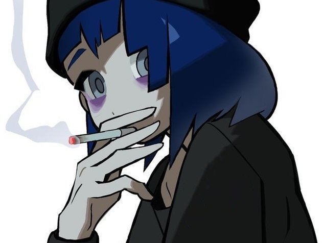 eboy petit anime kj kikoojap icon poti kiki manga fille aesthetic cigarette fume clope