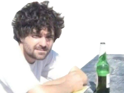 president roumanie biere nicosor dan alcoolique marlou boire alcool bourre pose table assis hippie