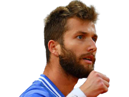 corentin moutet tennis roland garros gagne poing deter