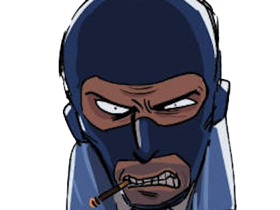 moupe blue spy team fortress 2 meme deguisement espion cagoule valve