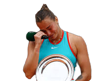 sabalenka larmes tennis finale wta roland garros