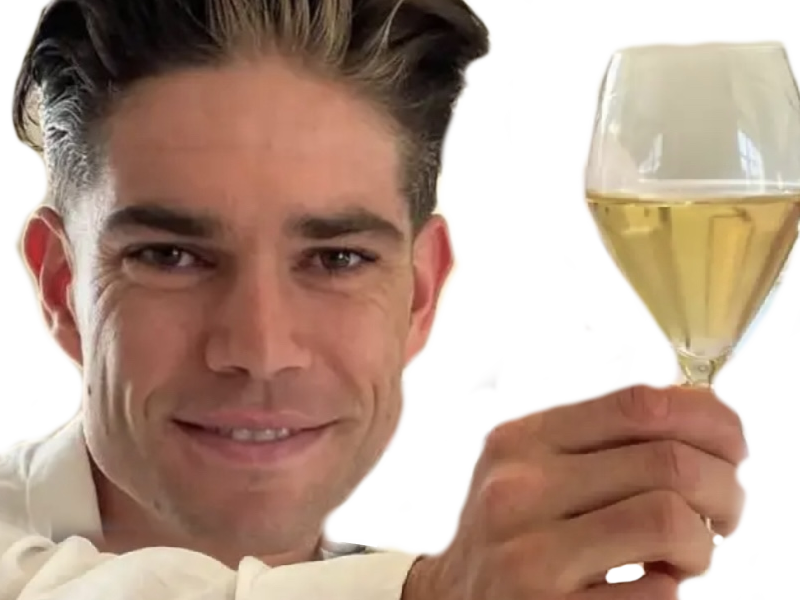 wout van aert champagne cyclisme chute belge visma sourire