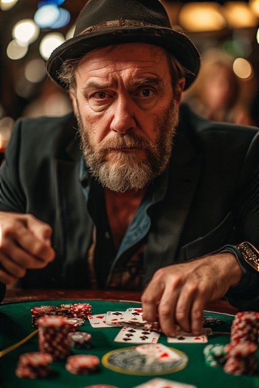 poker tapis pauvre vieux