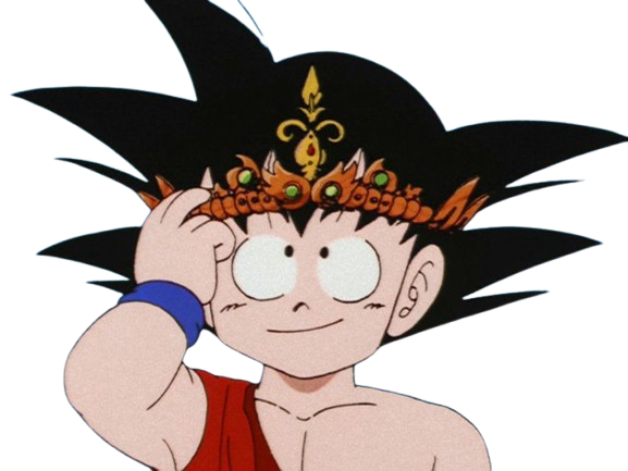 goku son sangoku enfant kid roi sourire couronne king dragon ball dragonball db dbz