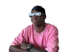 vinicius-vini-vinijr-durag-lunettes-soleil-croise-croiser-chaine-montre-rose-thug-thuglife-miami-flow