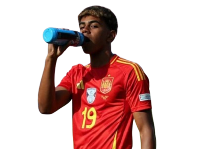 lamine yamal eau water drink boire boit bois espagne foot gourde arrogant