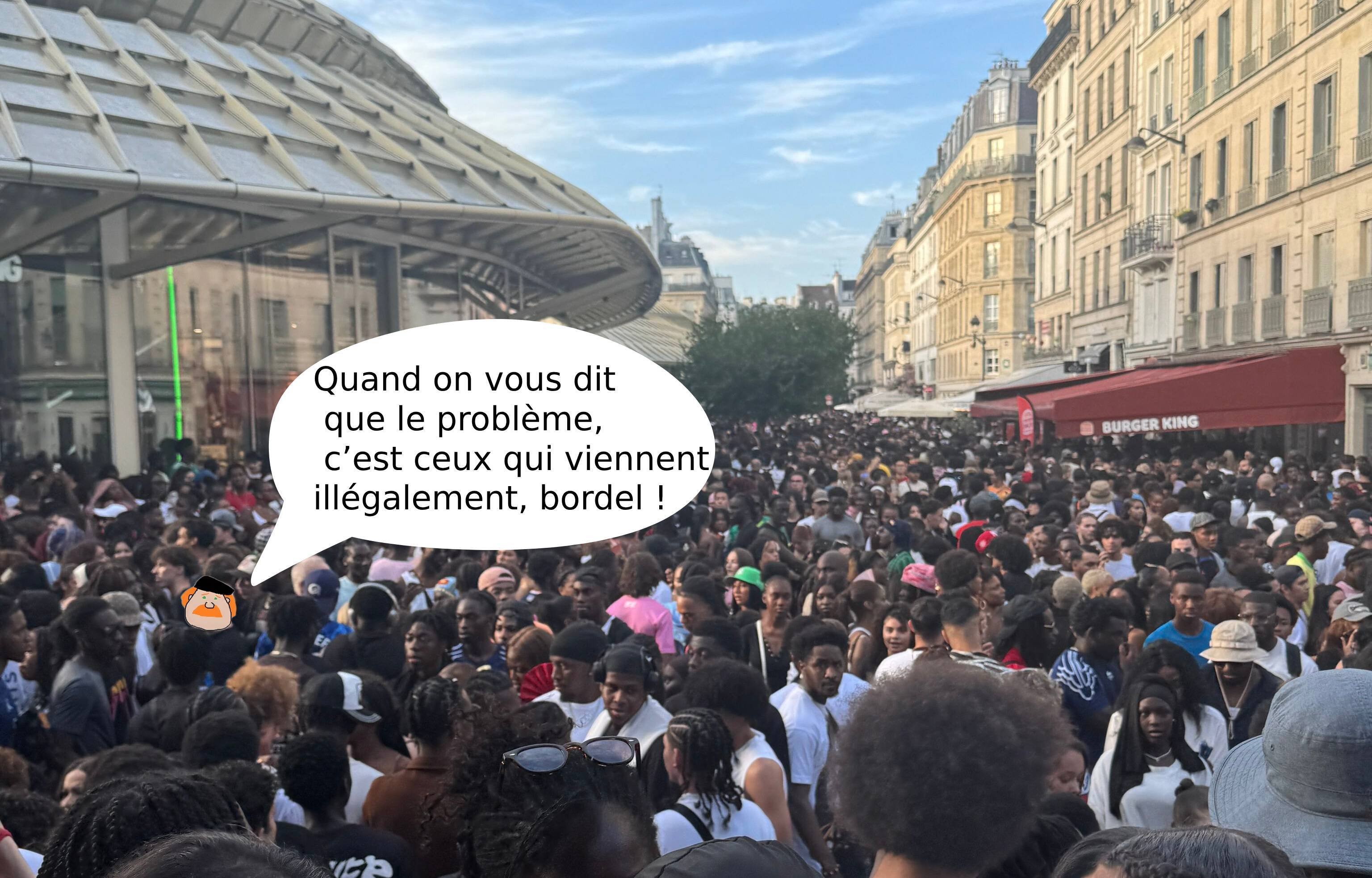 native gaul grand remplacement noir de monde caca chatelet paris theorie complot gr negre bogmoule