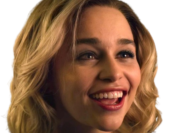 Sticker emilia isobel euphemia rose clarke actrice britannique anglaise yeux bleus petite femme blonde mi long par PubliusOvidius